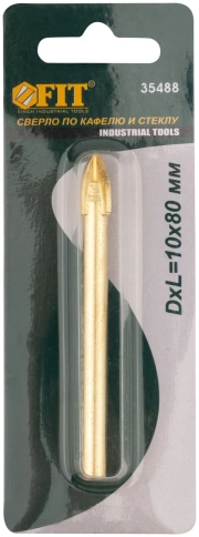 Сверло по кафелю и стеклу 4реж.кромки, титан.покр. фото 18