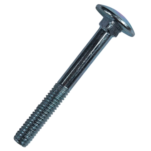 Болт с полукруглой головкой и квадратным подголовком 6х50 мм DIN 603, оцинкованный фото 1