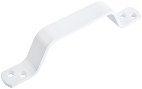 Ручка скоба плоская белая фото 1