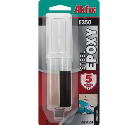 Клей эпоксидный для металла Akfix E350 25 мл. 29 гр. (5 мин.) фото 1