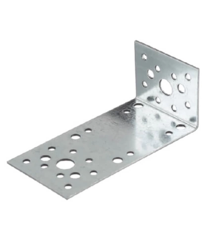 Крепежный ассиметричный уголок 130х50х65 мм, оцинкованный фото 1