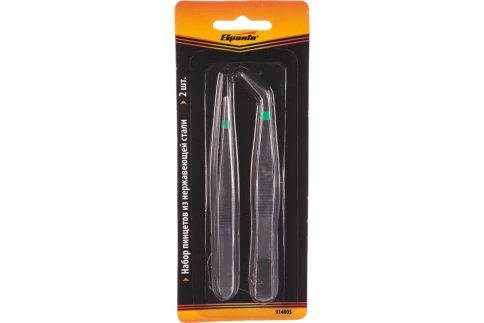 Пинцеты нержавеющие  набор 2 шт Sparta фото 1