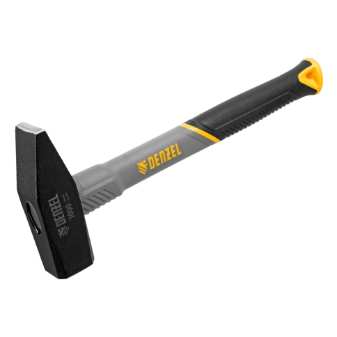 Молоток слесарный, кованный фибеглас. рук. с TPR покрытием Denzel фото 1