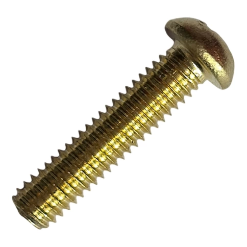 Винт с полукруглой головкой 5,0х30 мм DIN 7985, полная резьба, латунный фото 1