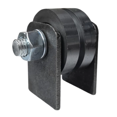 Ролик d50 мм Р3507 на пластинах под полосу, металл фото 2