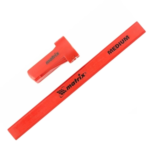 Набор карандашей малярных прямоугольных с точилкой в тубе 175 мм, 10 шт, Matrix фото 2