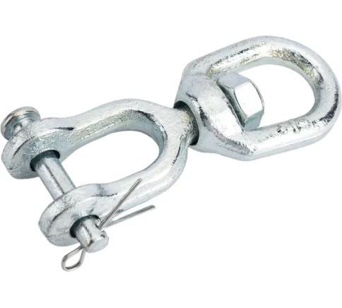 Вертлюг петля-вилка М6, оцинкованный фото 1