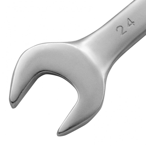 Ключ комбинированный матовый хром 24 мм CrV Matrix фото 2