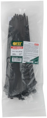 Хомуты нейлоновые черные д/проводов 100шт.  фото 5