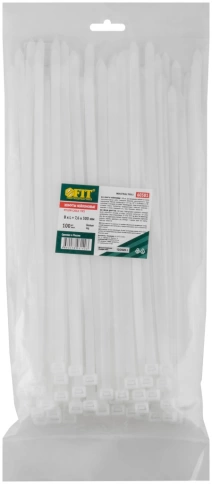 Хомуты нейлоновые белые для проводов 400х7,6 мм 100 шт.  фото 1