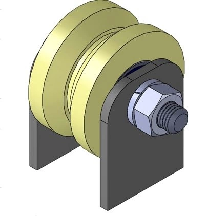 Ролик на пластинах d40мм, под угол ,капролон 4 шт. фото 6
