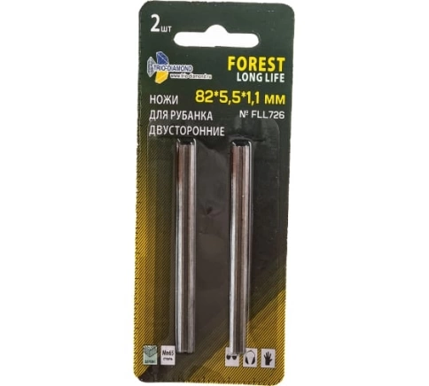 Ножи д/рубанка эл-го двустор.серия Forest Long Life 82х5,5х1,1 мм 2 шт фото 1