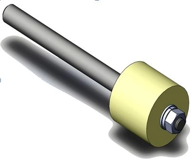 Ролик поддерживающий прямой К1004, капролон, 2 шт. фото 6