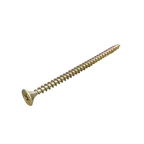Шуруп для дерева потай 5,0х80 мм, желтый цинк фото 1