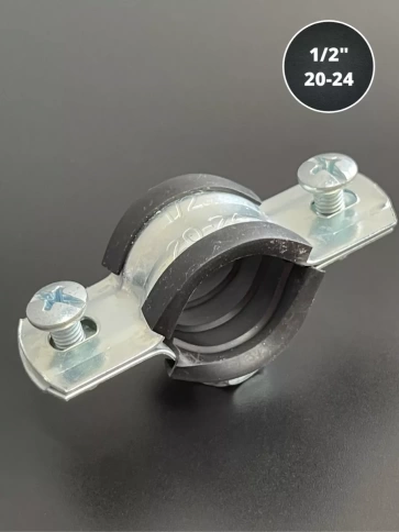 Хомут сантехнический d 1/2" 20-24 PREMIUM , 5 шт. фото 2