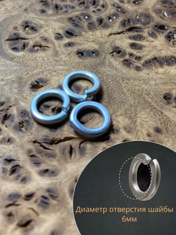 Шайба гровер пружинная оцинкованная М6 DIN127, 10 шт. фото 3