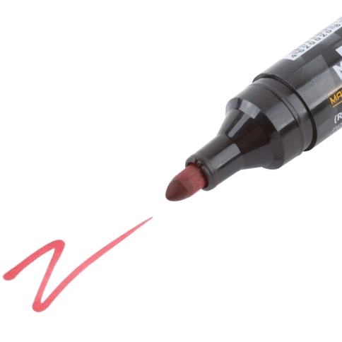 Маркер строительный перманентный  красный фото 2