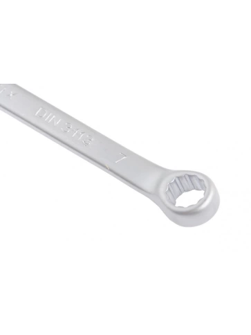 Ключ комбинированный матовый хром 7 мм CrV Matrix фото 9