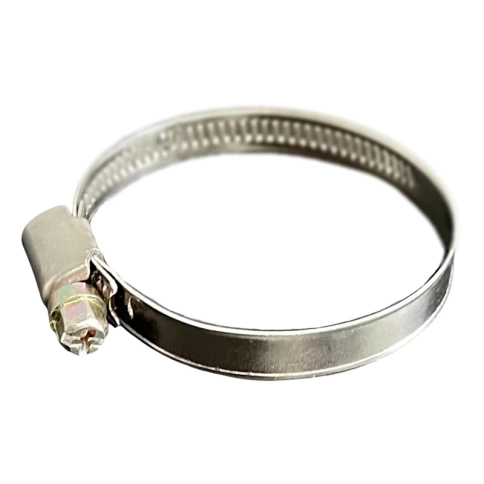 Хомут червячный 60-80/9 мм, оцинкованная сталь W1 фото 1