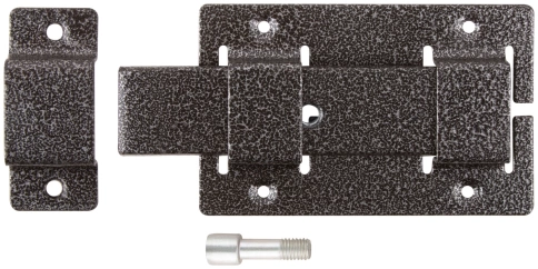 Задвижка накладная усиленная для дверей прямоугольный ригель серебро фото 1