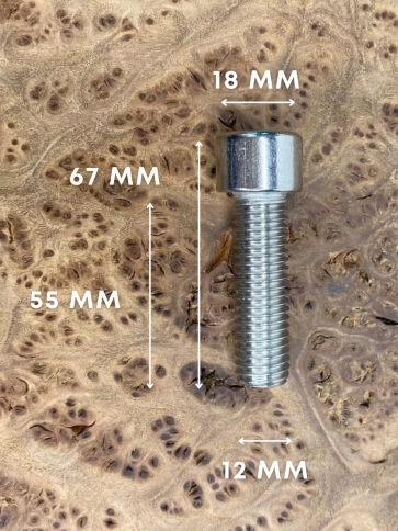 Винт нержавеющий шестигранник  М12х55, DIN 912, 4 шт фото 4