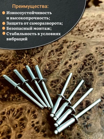 Заклепка вытяжная нержавеющая 4,8х12 фото 12