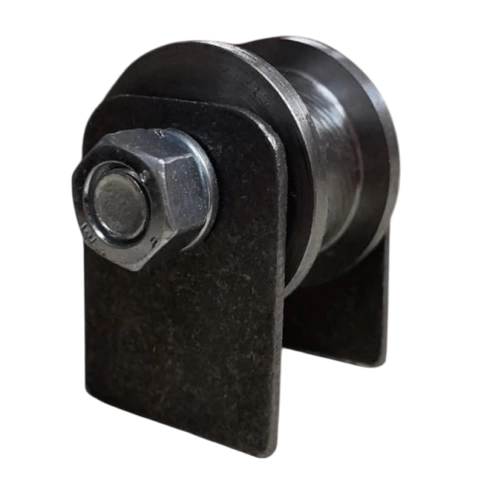 Ролик d50 мм Р3511 на пластинах под трубу 20*20, металл фото 2