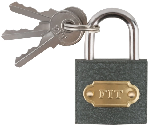 Замок навесной железный 32х28 мм стальная дужка 5 мм фото 1