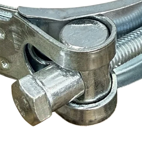 Хомут одноболтовый силовой 17-19 мм, оцинкованный фото 2