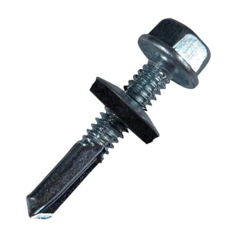 Саморез кровельный 6,3х32 мм с увеличенным сверлом РТ-5 15 мм, оцинкованный фото 1