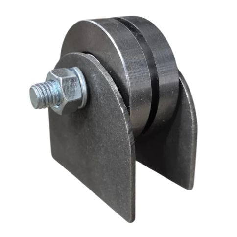 Ролик d65 мм Р3602 на пластинах под полосу шириной 30 мм, металл фото 2