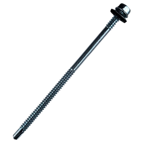 Саморез кровельный  6,3х130 мм с шайбой ST, оцинкованный фото 1