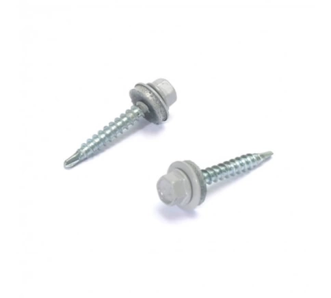 Саморез кровельный, 4,8х50/51 сигнально-серый RAL7004 50 шт фото 5