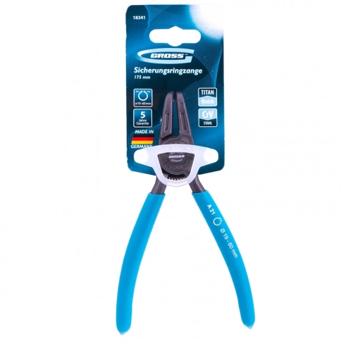 Съемник д/внеш стопорных колец 19-60мм, изогнутые губки (разжим) 175 мм Gross фото 1