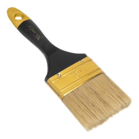 Кисть плоская натуральная щетина Профи 3" дер.ручка MTX фото 1