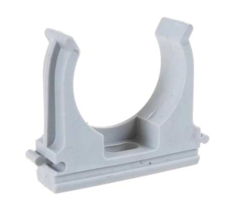 Крепеж клипса для трубы d 32 серая , 50 шт. фото 4