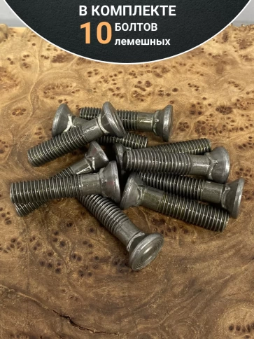 Болт лемешный М10х45 высокопрочный потайной ГОСТ 7786,10 шт фото 5