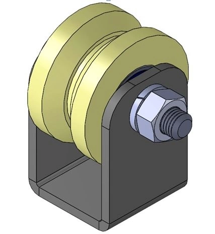 Ролик на платформе 2411, d40мм под трубу10х10,капролон 2 шт фото 6