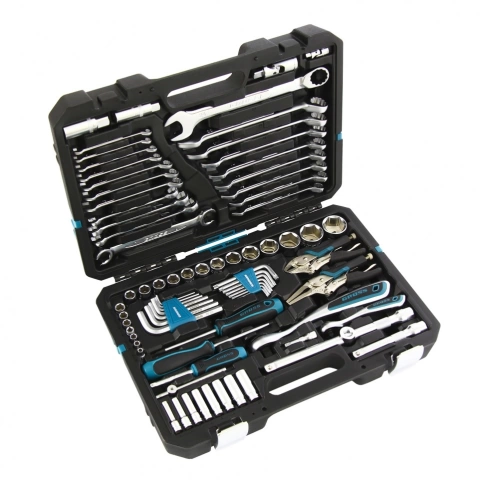 Набор инструментов 76предм. 120 зубьев. CrV. 1/4 1/2" Gross фото 1