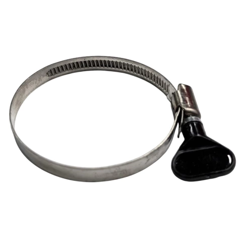 Хомут червячный с барашком 50-70 мм, нержавеющая сталь W2 фото 1