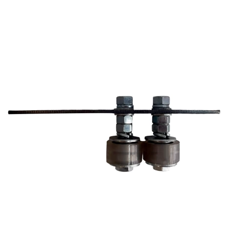 Комплект поддерживающих роликов d45 мм Р1103 на черной пластине, силикон фото 3