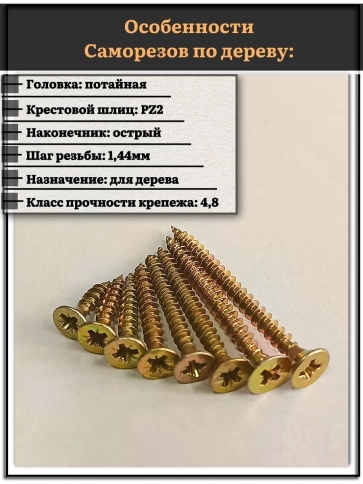 Саморезы по дереву М3,5 ЖЦ набор 2 ( 400 шт) фото 2
