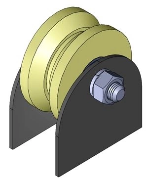 Ролик на пластинах 2711,d70мм,под угол шир35мм, капролон 2шт фото 6
