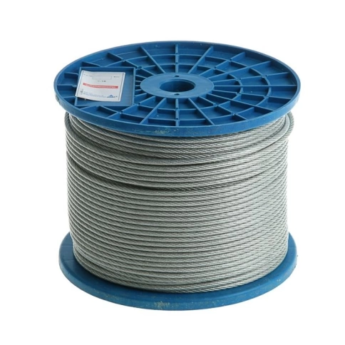 Трос стальной 5/6 с зажимами (4 шт.) ОЦ в оплетке фото 1