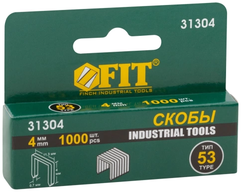 Скобы для степлера закален,прямоуг. 11,3 х (узк.тип 53) 1000 шт фото 12