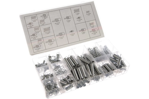 Набор пружин 5.5х17;5.5х38;6.5х10;7х12.5;7х19;9х35;9.5х16;9.5х19 мм 200 предм. Сибртех фото 1