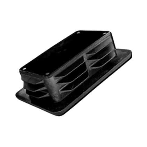 Заглушка для труб прямоугольная 40х60 мм, черная фото 2