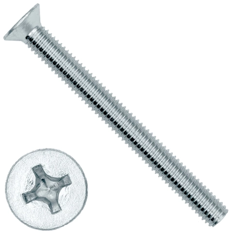 Винт потайной оцинкованный 8х45 DIN965, 50 шт. фото 5