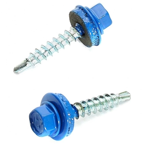 Саморез кровельный, 5,5х19 сигнально-синий RAL5005 1000 шт фото 5