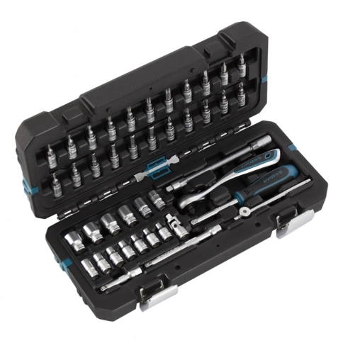 Набор инструментов 42 предмета 120 зубьев. CrV. 1/4" Gross фото 1